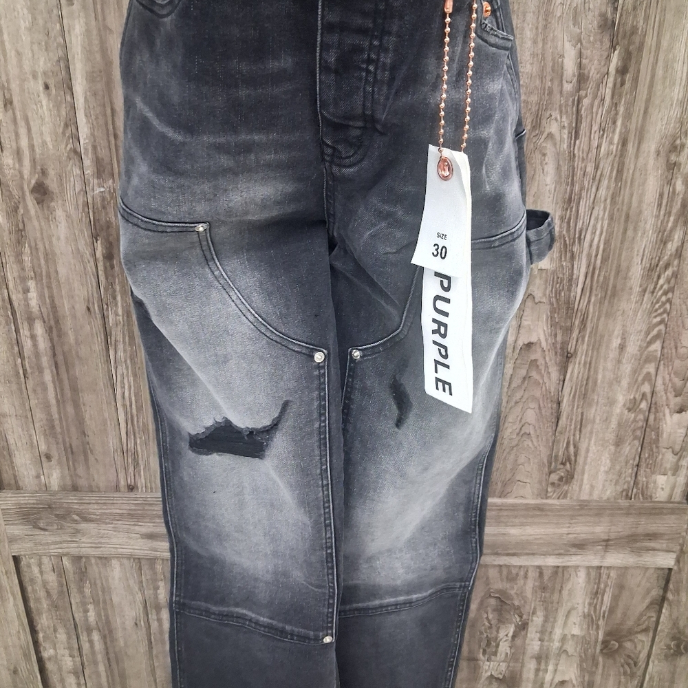 Purple Brand Black Distressed Jeans Size 30 NWT Slim Fit